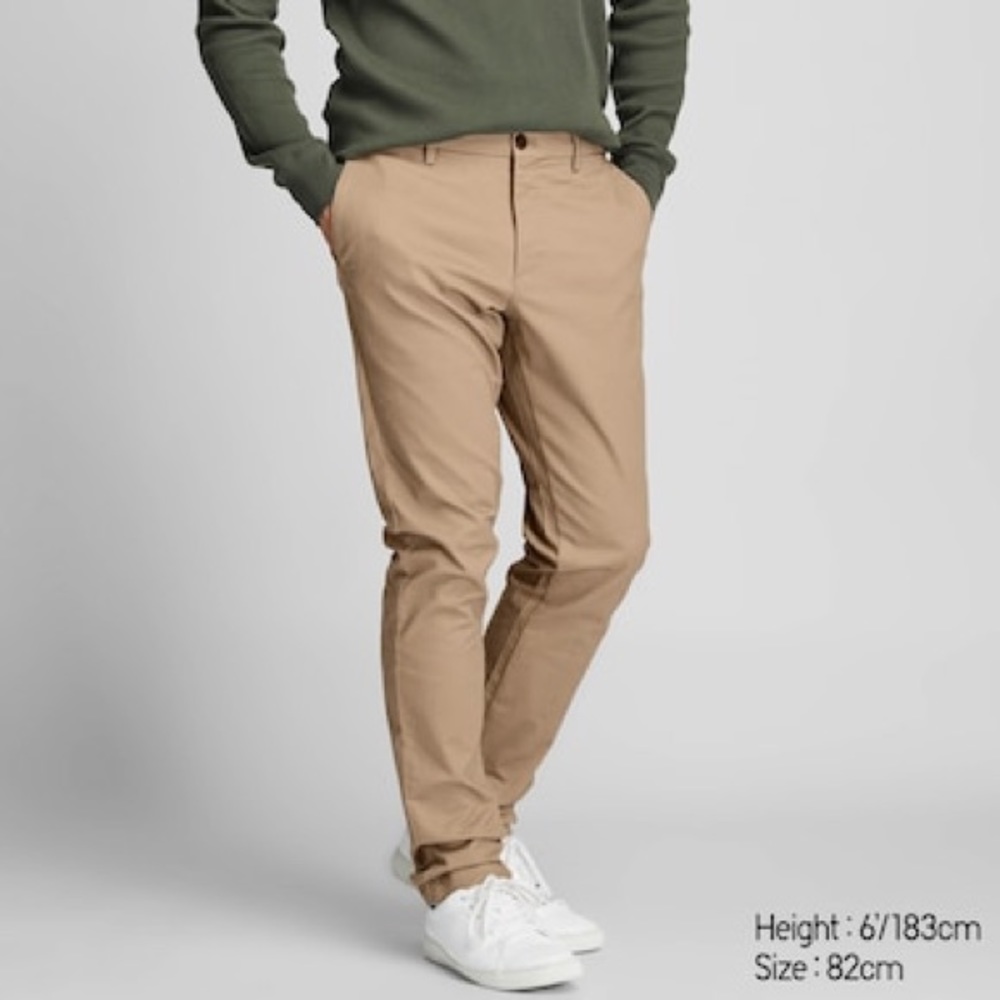 Men Slim-Fit Chino Flat Front Pants